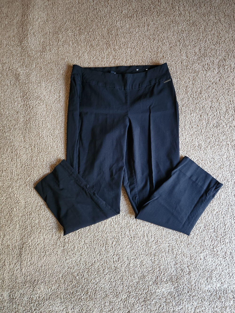Roz & Ali Black Stretch Pull-On Dress Trousers